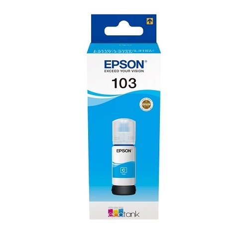 Картридж струйный Epson 103C C13T00S24A голубой (7500стр.) (65мл) для Epson L3100/3110/3150