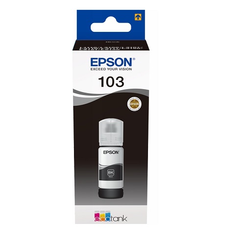 Картридж струйный Epson 103BK C13T00S14A черный (4500стр.) (65мл) для Epson L3100/3110/3150