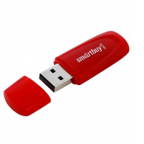 Карта памяти 16Гб Smartbuy Scout Red