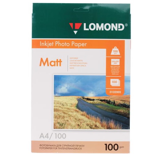 Бумага Lomond матовая 100г двусторонняя