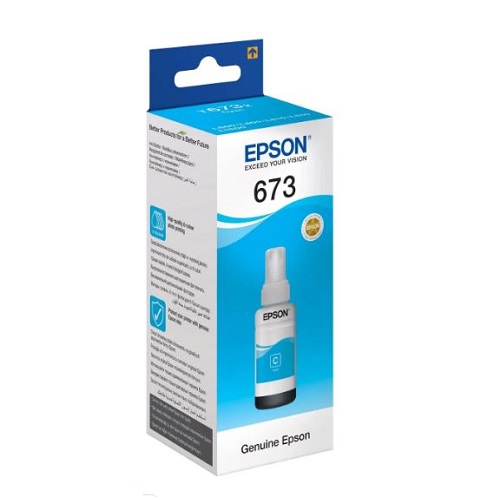 Чернила Epson 673 EcoTank Ink cyan {C13T67324A }