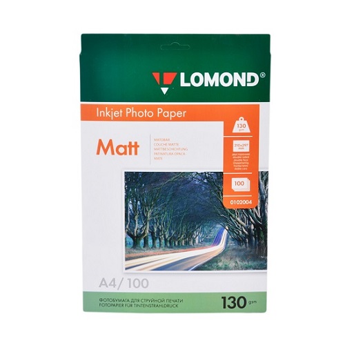 Бумага Lomond матовая 130г двусторонняя 100л