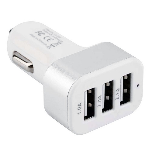 Зарядное устройство от А/М сети Cablexpert MP3A-UC-CAR17, 12V->5V 3-USB, 2.1/2/1A