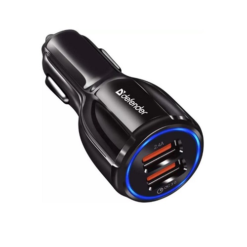 Зарядное устройство от А/М сети Defender UCA-100  QC3.0+2.4A