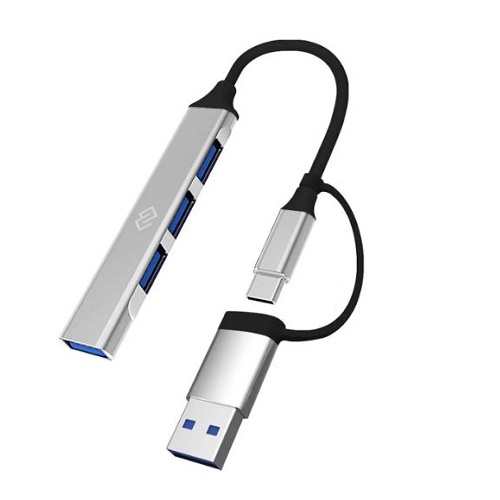 Разветвитель USB-C+ USB-A Digma DHUB-4USB-AC-2.0 4порт