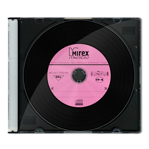 Диск CD-R Mirex 700мБ slim Vinil 