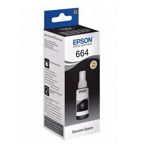 Картридж Epson C13T66414A black для L100 (70мл 250 стр) 643648