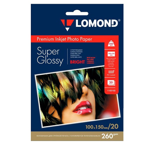 Фото-карточка Lomond 10x15  200г/м суперглянцевая 20л