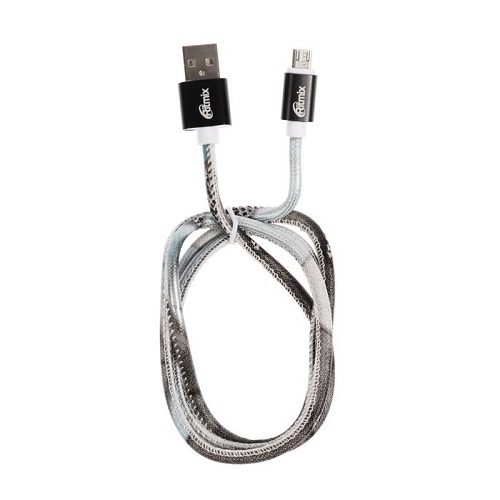 Кабель Micro USB 1 m Ritmix RCC-412 оплётка из экокожи