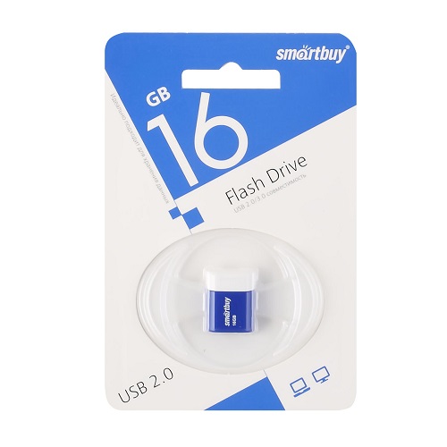 Карта памяти 16GB Smart Buy LARA синий
