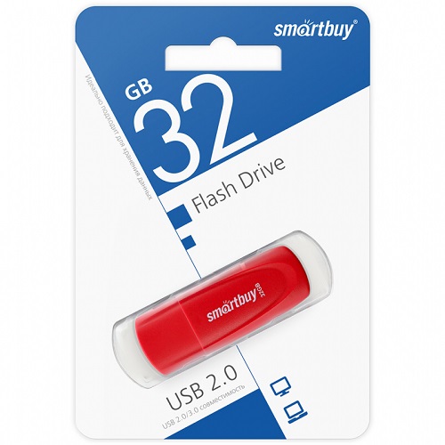 Карта памяти 32Гб SmartBuy Scout Red