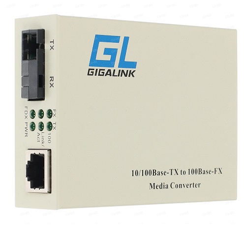 Медиаконвертер GIGALINK GL-MC-UTPF-SC1F-18SM-1310-N