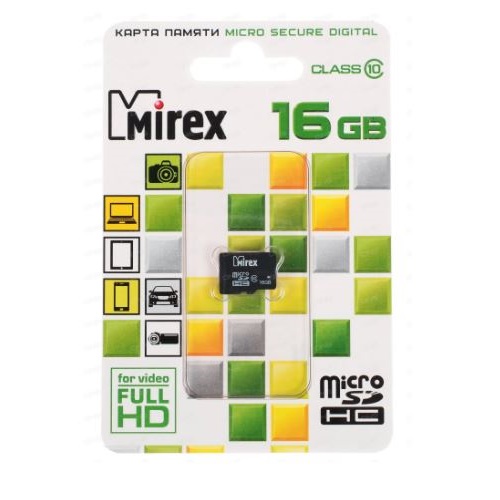 Карта памяти microSDHC 16Gb Class10 Mirex