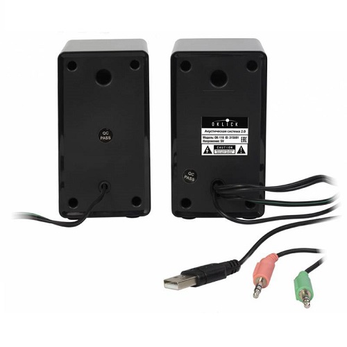 Колонки 2.0 Oklick OK-116 6Вт черный  