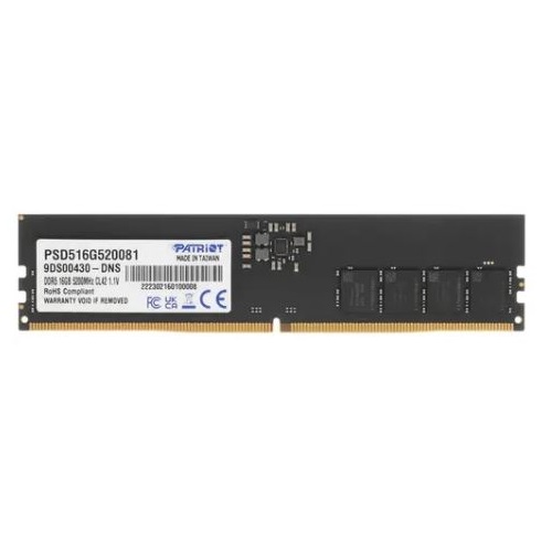 Память DDR5 16GB Patriot 5200MHz PSD516G520081 
