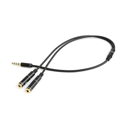 Переходник 3.5 наушники+3,5 микрофон(M/M)—3.5 4pin jack (F) Cablexpert CCA-418