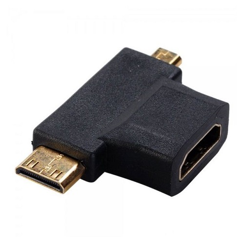 Переходник HDMI-f на miniHDMI-m и microHDMI-m