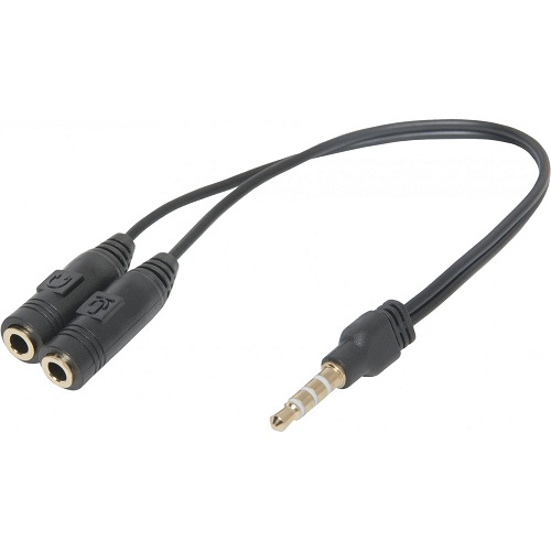 Переходник 3.5 наушники+3,5 микрофон(F/F)—3.5 4pin jack(M) 0,15м Defender 