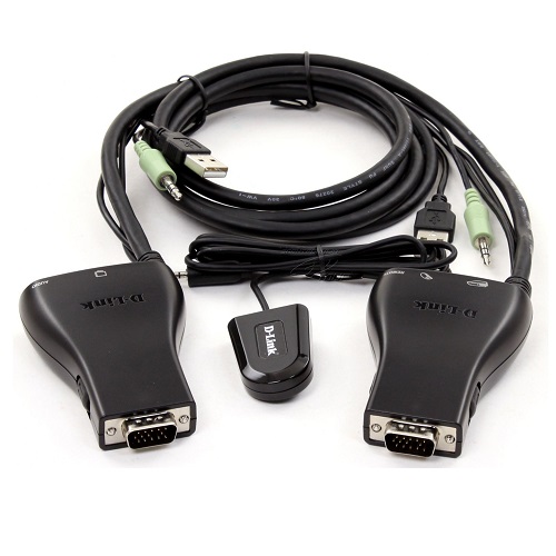 Переключатель D-Link KVM-221 2 комп-1монитор 
