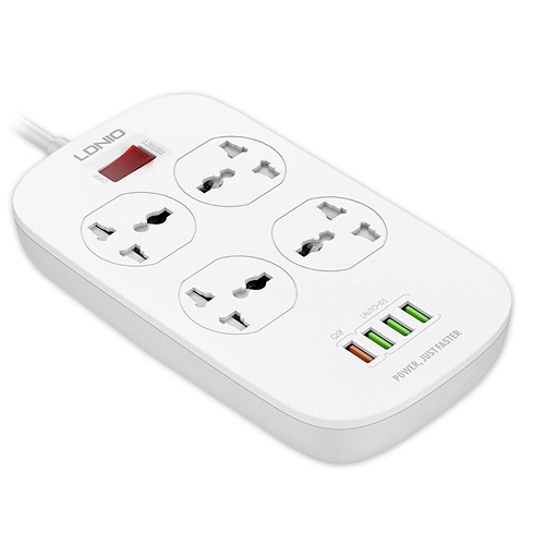 Сетевой фильтр 2м Perfeo LD_B4435  SC4407Q 4  розетки + 4 USB QC 3.0
