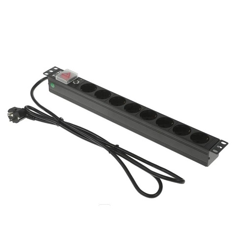 Блок распределения питания Lanmaster (TWT-PDU19-16A8P-1.8) 8xSchuko 16A Schuko