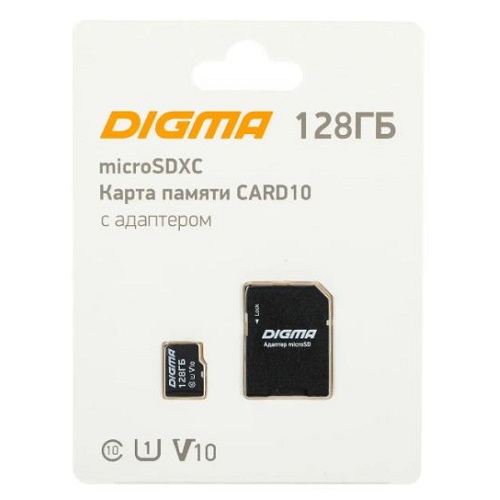 Карта памяти microSDXC 128GB Digma CARD10 V10 