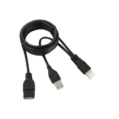 Удлинитель USB 2.0  0.9 м, экран доп.питание
