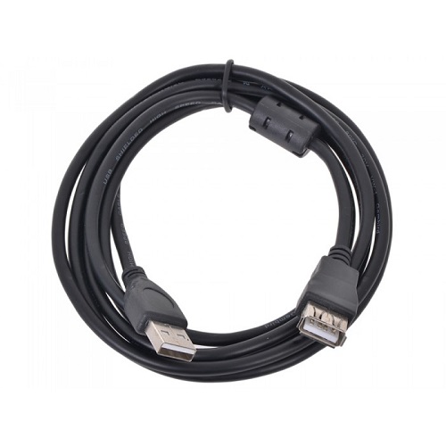 Удлинитель USB 2.0 3м черный ферритов кольцо
