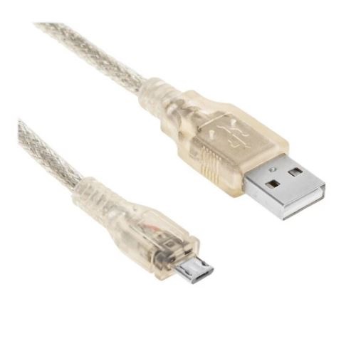 Кабель Micro USB 1.8 m прозрачная оплетка