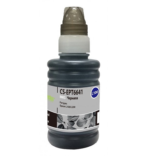 Чернила Cactus CS-EPT6641 черный 100мл для Epson L100/L110/L120/L132/L200/L210/L222/L300/L312/L350/L