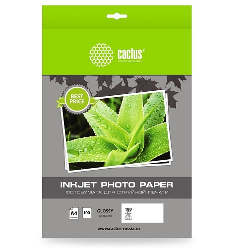 Бумага Cactus глянцевая 180г/100л/ CS-GA4180100 