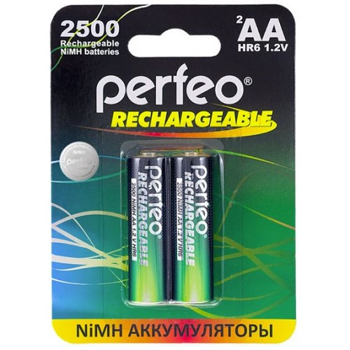 Аккумулятор AA Perfeo 2500mAh 2шт