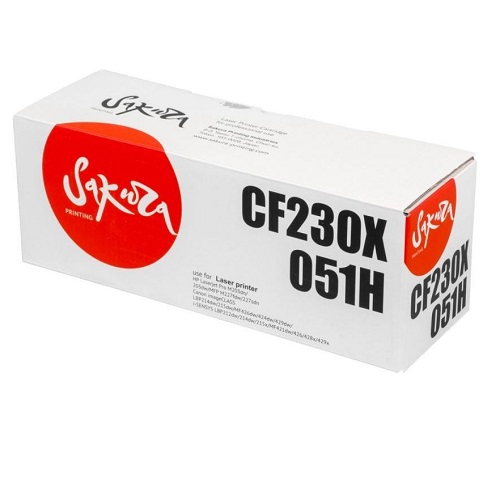 Картридж SAKURA CF230X/051H для HP и Canon, черный, 4000 к.